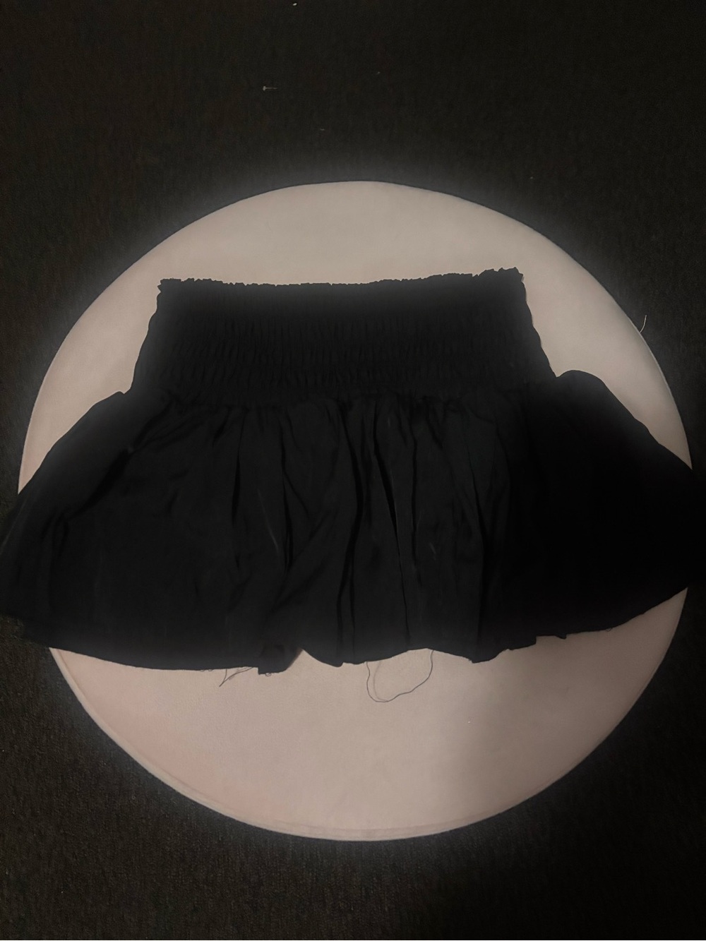 SHEIN Black Elastic Smocked Mini Skirt